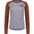 MONS ROYALE Icon Merino Raglan Long Sleeve Shirt - Women's Sienna/Grey Heather