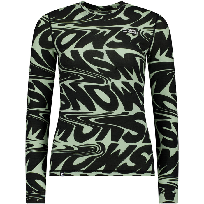 Mons Royale Cascade Merino Base Layer Long-Sleeve Top - Women's Signal Lost Matcha