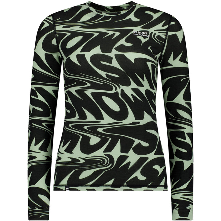Mons Royale Cascade Merino Base Layer Long-Sleeve Top - Women's Signal Lost Matcha
