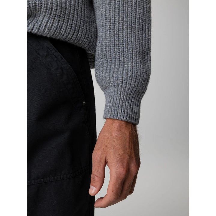 Finisterre Mora Knit Sweater Crew Neck - Men's Grey Blue