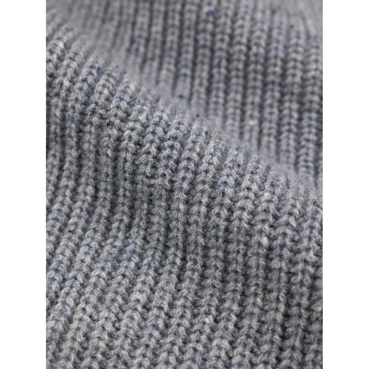 Finisterre Mora Knit Sweater Crew Neck - Men's Grey Blue