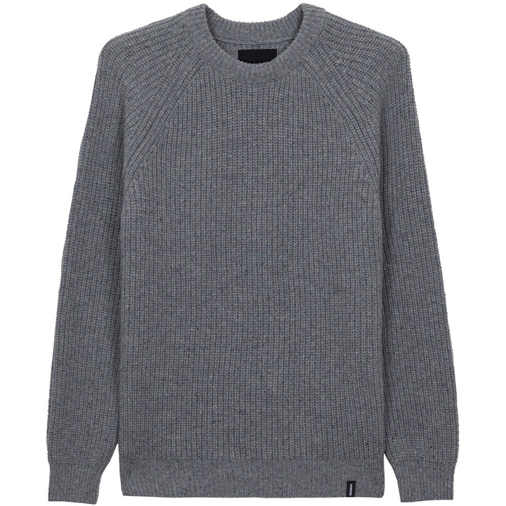 Finisterre Mora Knit Sweater Crew Neck - Men's Grey Blue