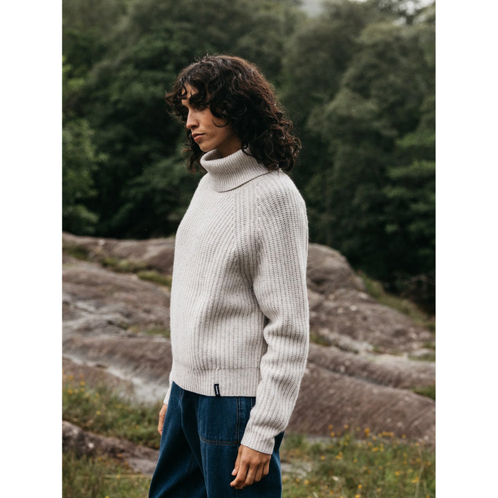 Finisterre Mora Roll Neck Sweater - Women's Ecru