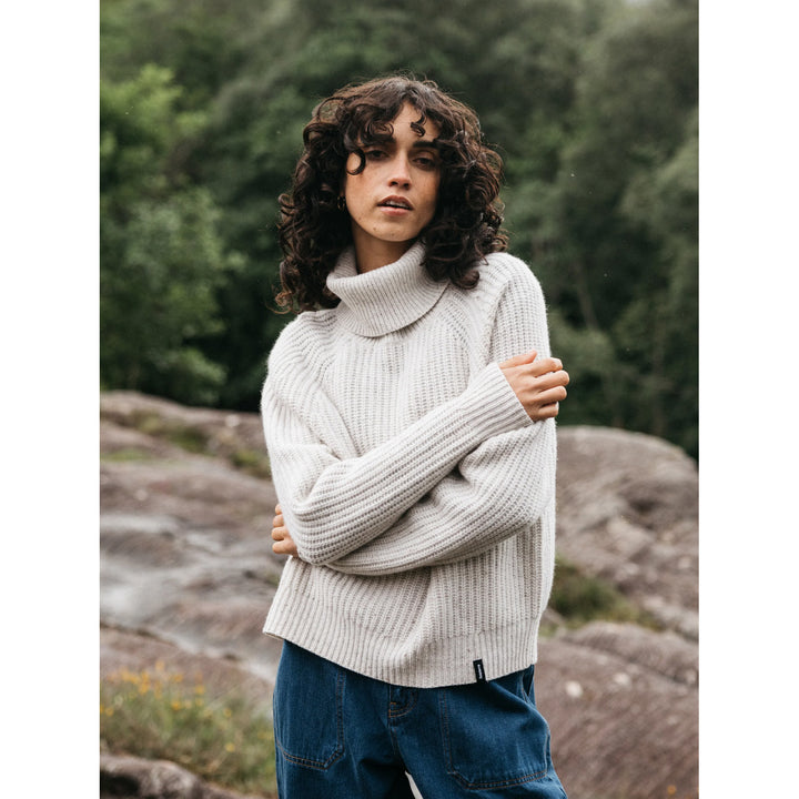 Finisterre Mora Roll Neck Sweater - Women's Ecru