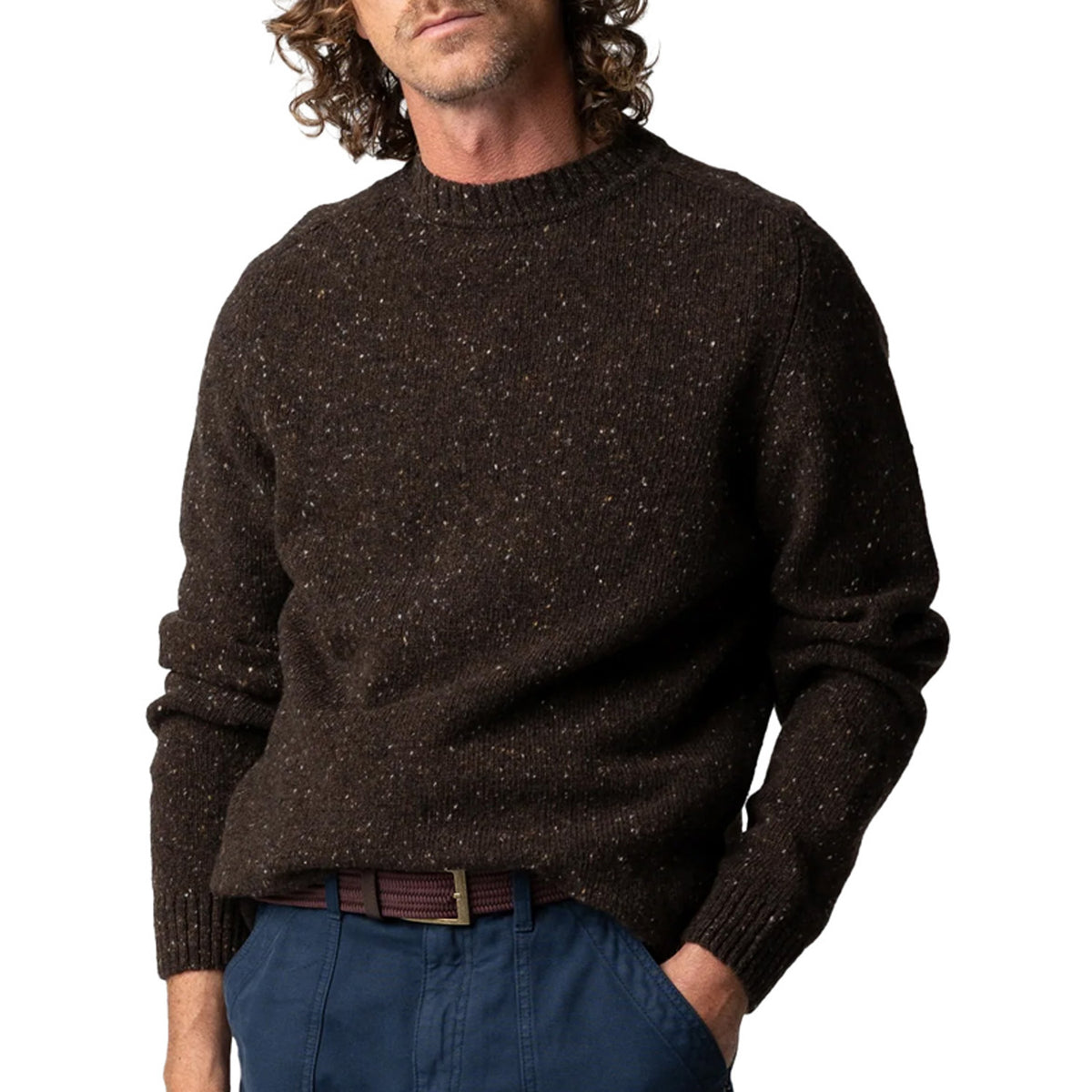 Finisterre Furlong Crew - Men's Burnt Umber