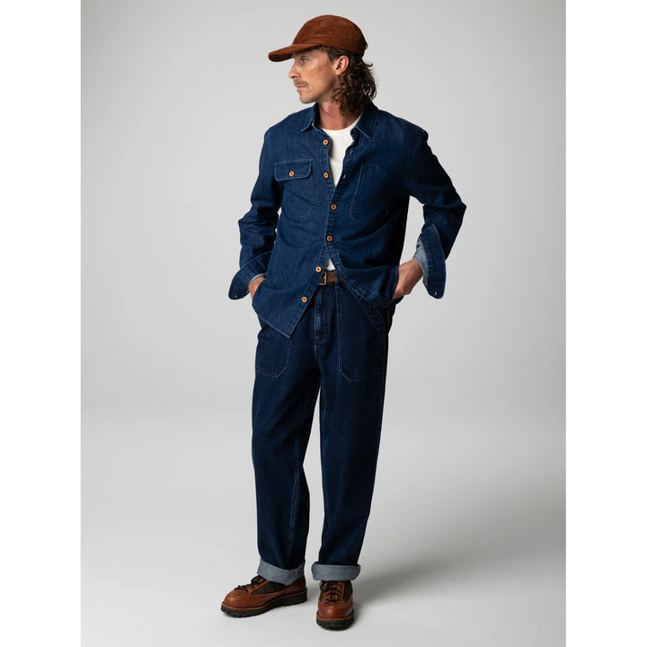 Finisterre Eddystone Denim Shirt - Men's Mid-Wash Indigo Denim