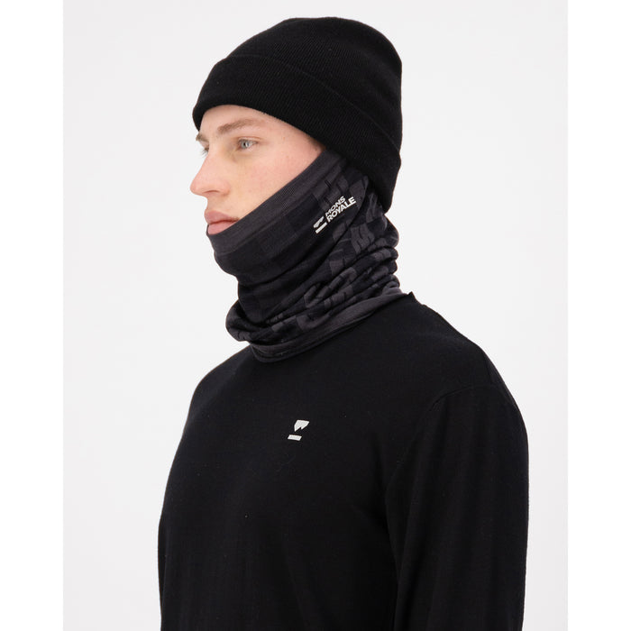 Mons Royale Ascender Merino Seamless Neckwarmer Forged Iron/Black