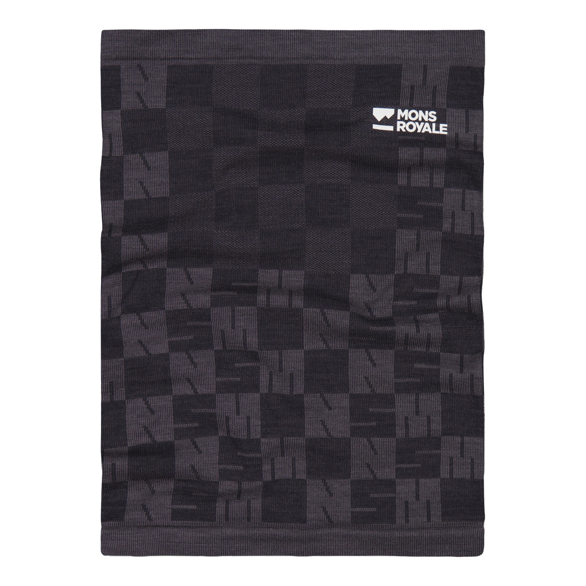 Mons Royale Ascender Merino Seamless Neckwarmer Forged Iron/Black