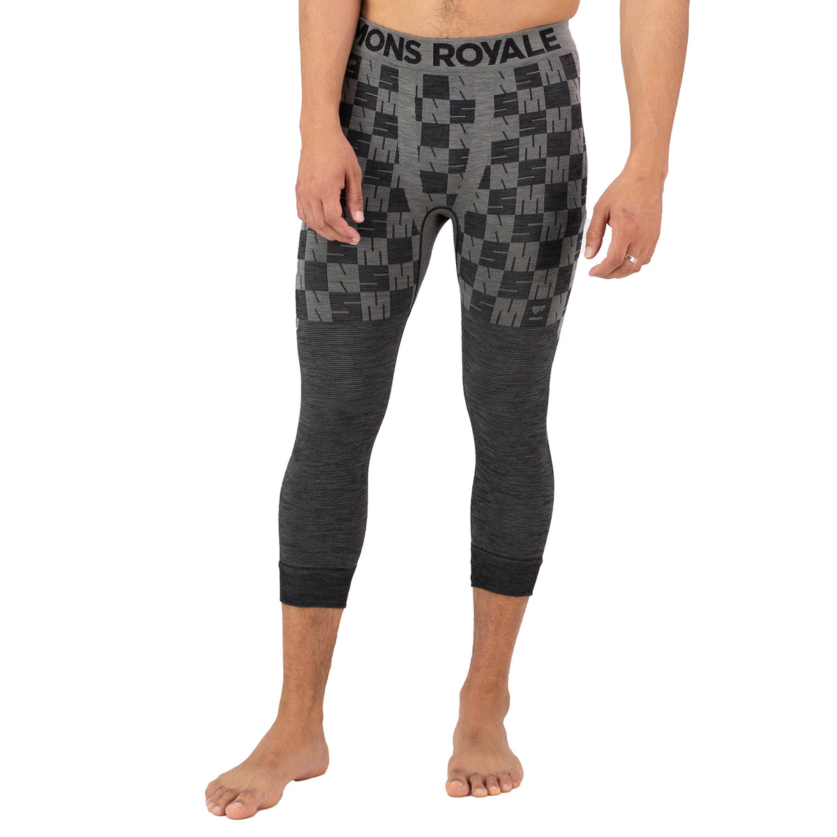 MONS ROYALE Ascender Merino Seamless Leggings - Men's Dried Sage/Black