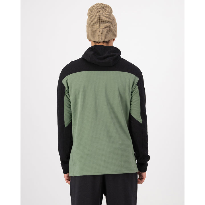 MONS ROYALE Offgrid Merino Fleece 1/2 Zip Long-Sleeve Top - Men's Willow/Black