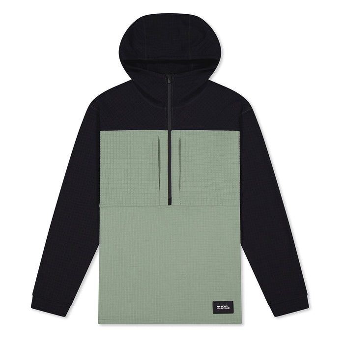 MONS ROYALE Offgrid Merino Fleece 1/2 Zip Long-Sleeve Top - Men's Willow/Black