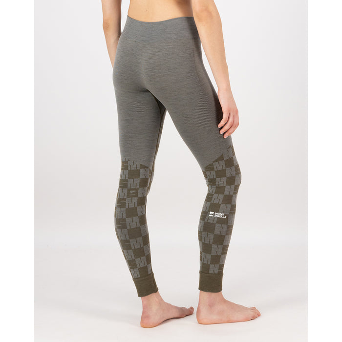 MONS ROYALE Ascender Merino Seamless Leggings - Women's Dried Sage/Dark Olive