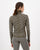 Mons Royale Ascender Merino Seamless Mock Neck Long Sleeve Top - Women's Dried Sage/Dark Olive