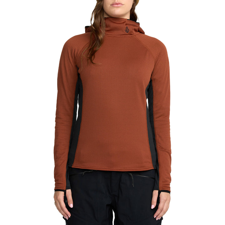 Volcom Gridlock Balaclava Pullover Fleece - Women's Henna