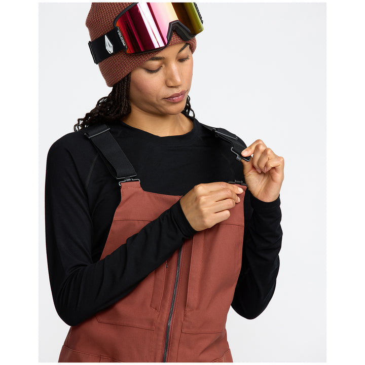Volcom Swift Bib Overalls - Women's Henna
