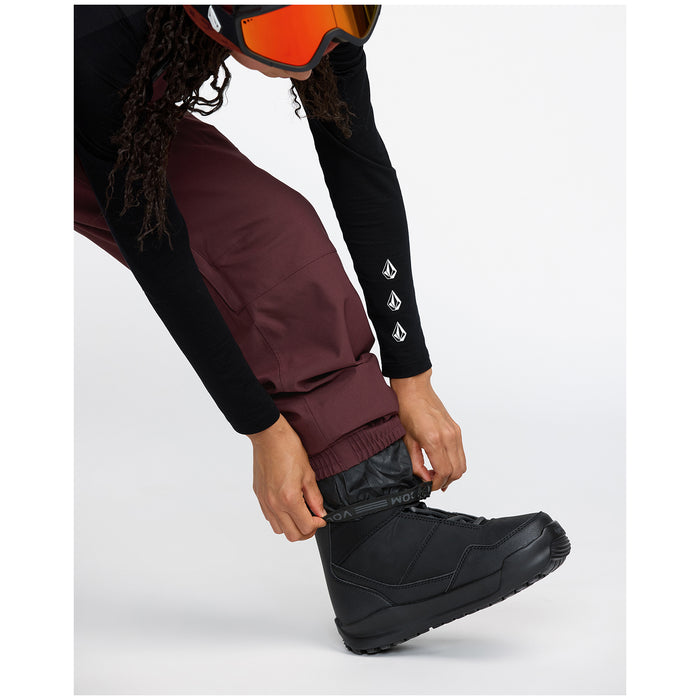Volcom Creston 3D Stretch Bib Overalls - Women's Oxblood