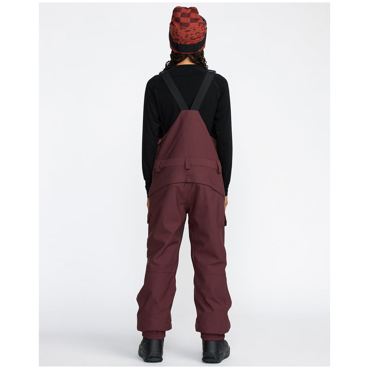 Volcom Creston 3D Stretch Bib Overalls - Women's Oxblood