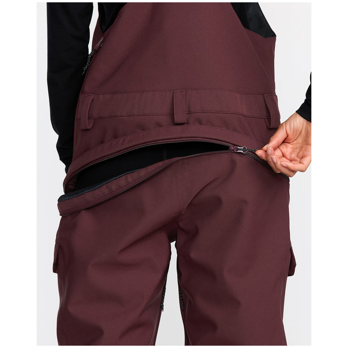 Volcom Creston 3D Stretch Bib Overalls - Women's Oxblood