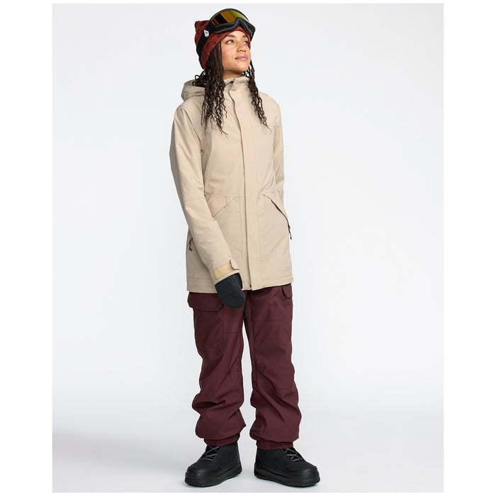 Volcom Creston 3D Stretch Bib Overalls - Women's Oxblood