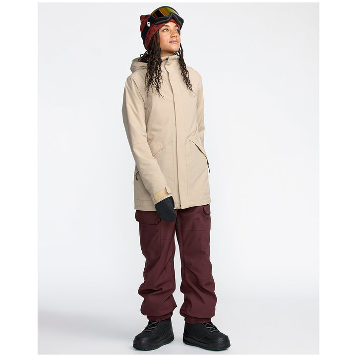 Volcom Creston 3D Stretch Bib Overalls - Women's Oxblood