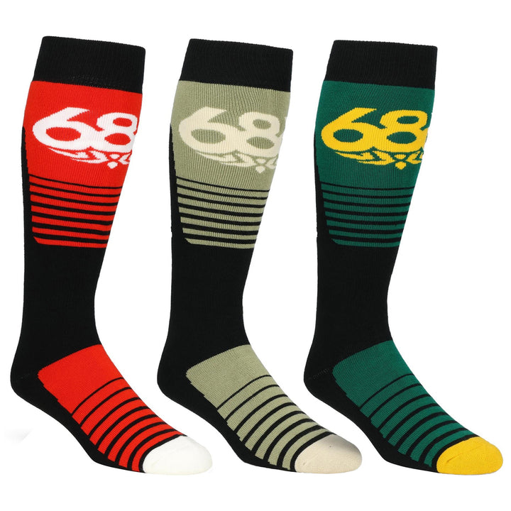 686 Moto 3-Pack Socks Assorted