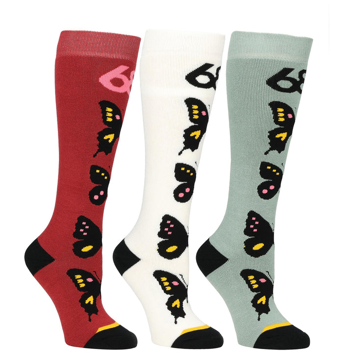 686 Butterfly 3-Pack Socks - Women's Assorted
