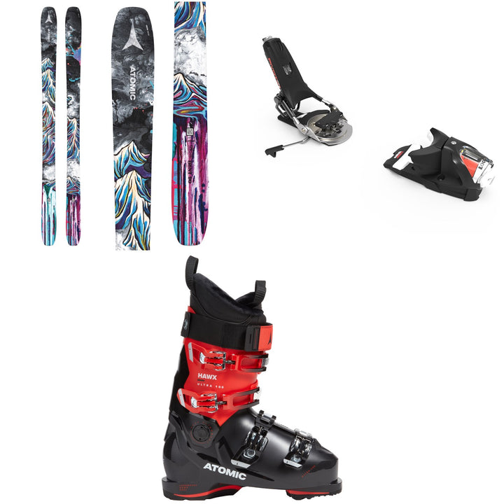 Atomic Bent 90 Skis + Look Pivot 12 GW Ski Bindings + Atomic Hawx Ultra 100 GW Ski Boots 2025