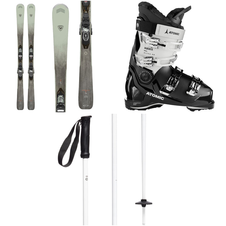 Rossignol Experience 76 Skis + Xpress 10 GW Bindings + Atomic Hawx Ultra 85 GW Ski Boots - Women's 2025 + evo Merge Ski Poles
