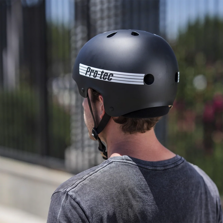 Pro-Tec Old School Low Pro Round Fit Skateboard Helmet Black Matte