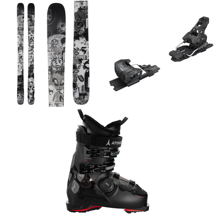 Line Skis Chronic 101 Skis 2025 + Tyrolia Attack 14 MN Demo Ski Bindings + Atomic Hawx Prime 100 BOA GW Ski Boots 2025