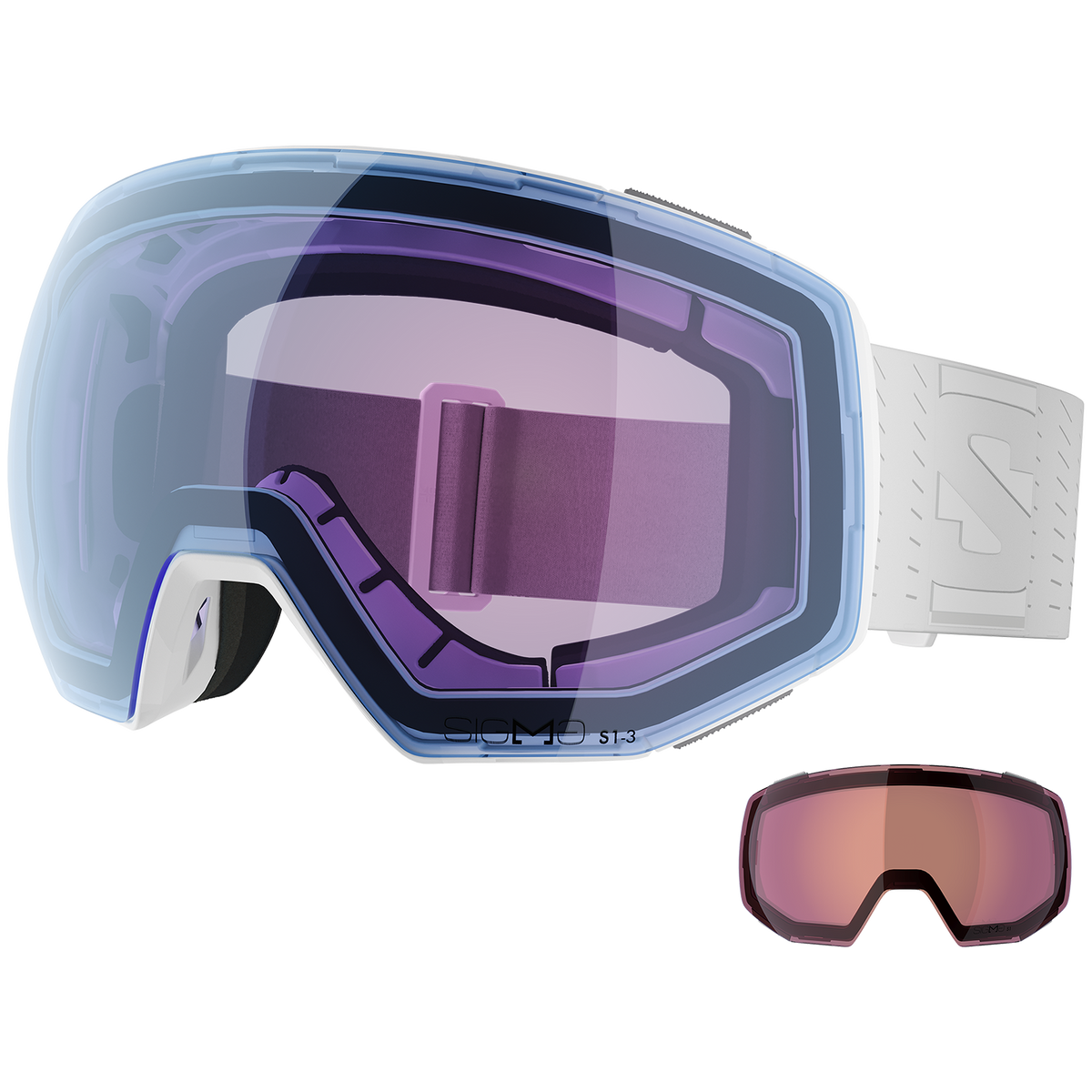 Salomon Radium Prime Sigma Photochromic Goggles White/Sigma Photo Sky Blue+Sigma Light Blue