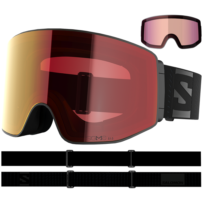 Salomon Sentry Prime Sigma Photochromic Goggles Black/Sigma Photo Poppy Red+Sigma Light Blue