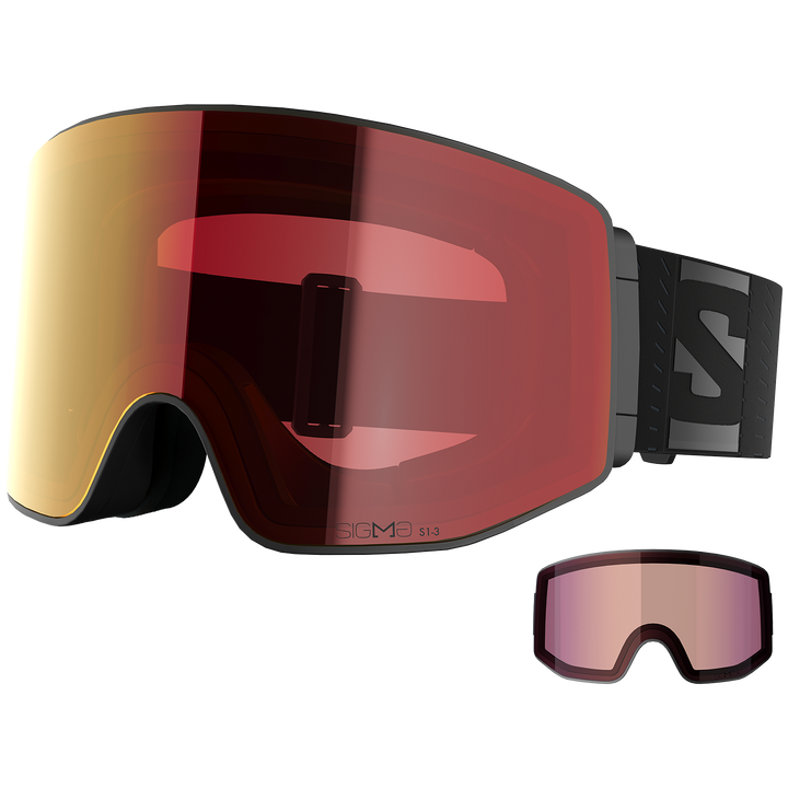 Salomon Sentry Prime Sigma Photochromic Goggles Black/Sigma Photo Poppy Red+Sigma Light Blue