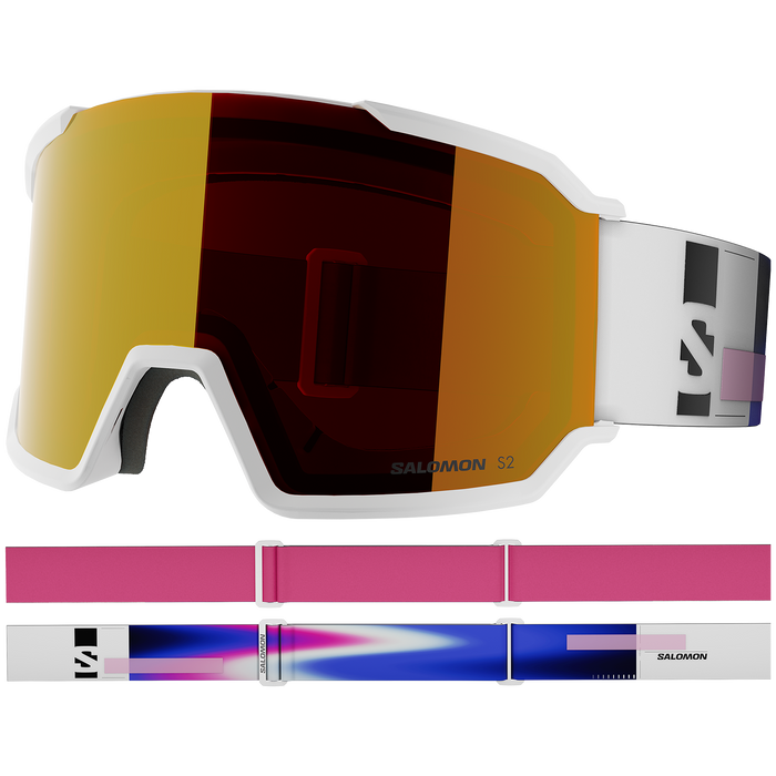 Salomon S/View 3 ML Goggles White Addikt/Mid Red