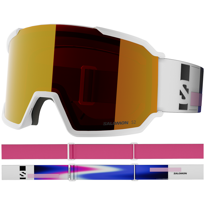 Salomon S/View 3 ML Goggles White Addikt/Mid Red
