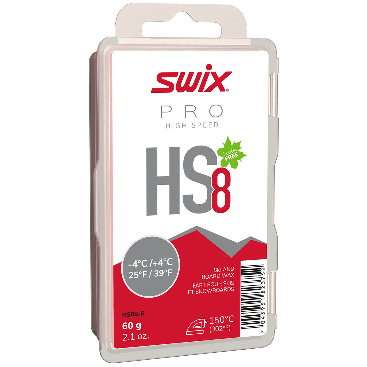SWIX HS8 Red -4°C/4°C 60g Wax None