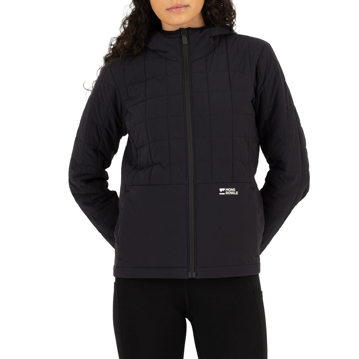 MONS ROYALE Canyon Merino Insulated Hooded Jacket - Women's Black