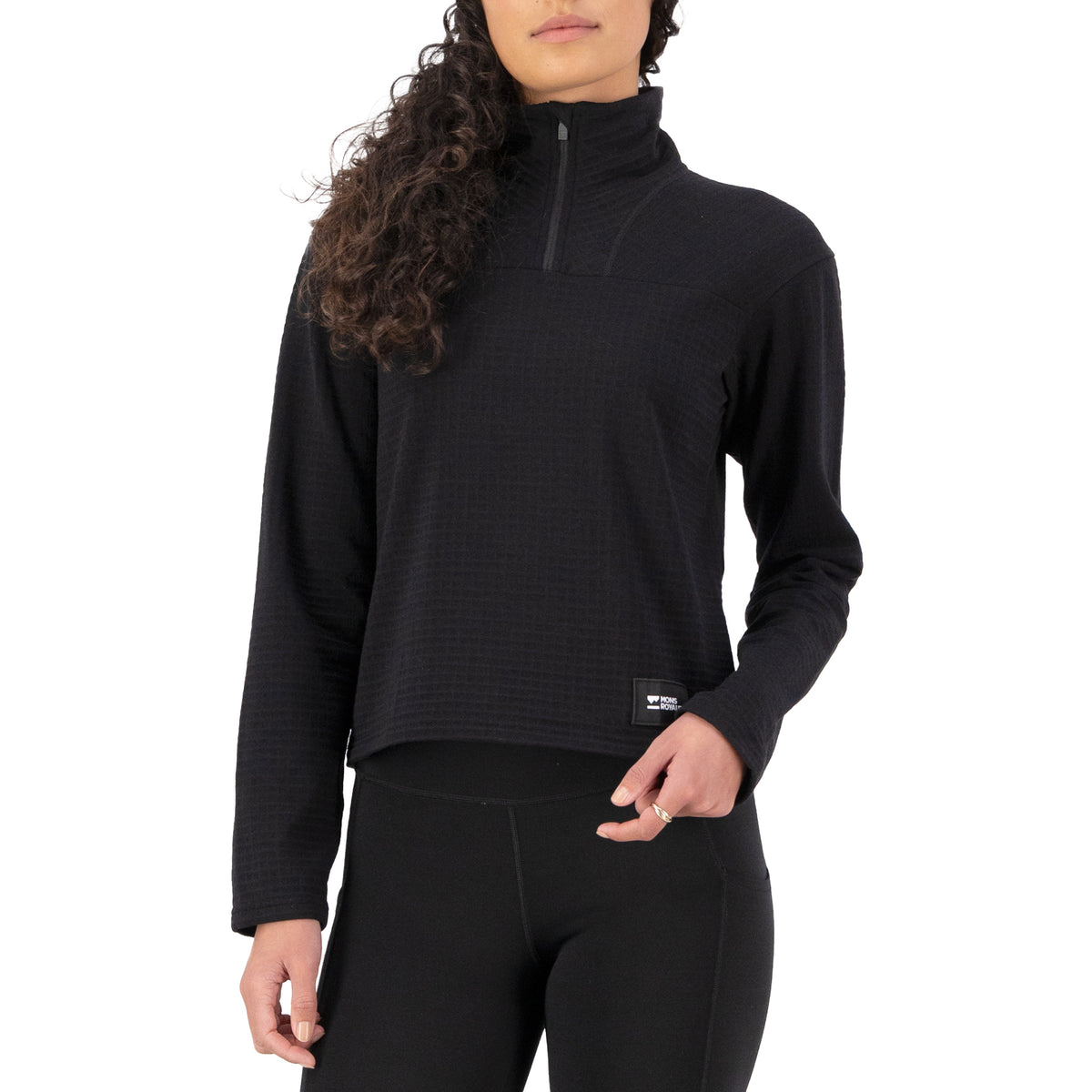 MONS ROYALE Offgrid Merino Fleece Long-Sleeve Top - Women's Black