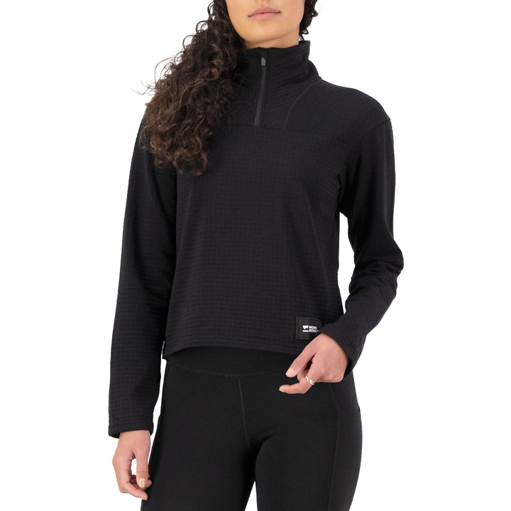 MONS ROYALE Offgrid Merino Fleece Long-Sleeve Top - Women's Black