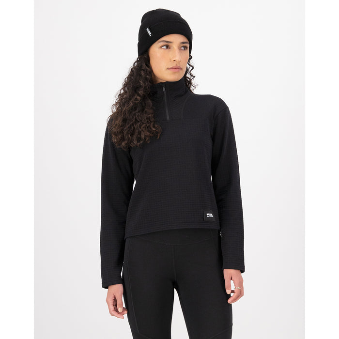 MONS ROYALE Offgrid Merino Fleece Long-Sleeve Top - Women's Black