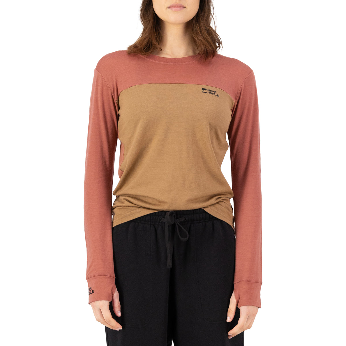 MONS ROYALE Yotei Merino Long-Sleeve Top - Women's Canyon Rose/Toffee