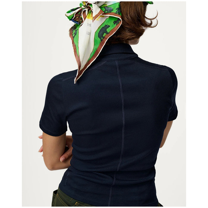 Hikerkind Ribbed Merino Polo - Women's Woad