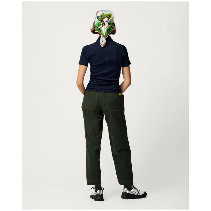 Hikerkind Ribbed Merino Polo - Women's Woad