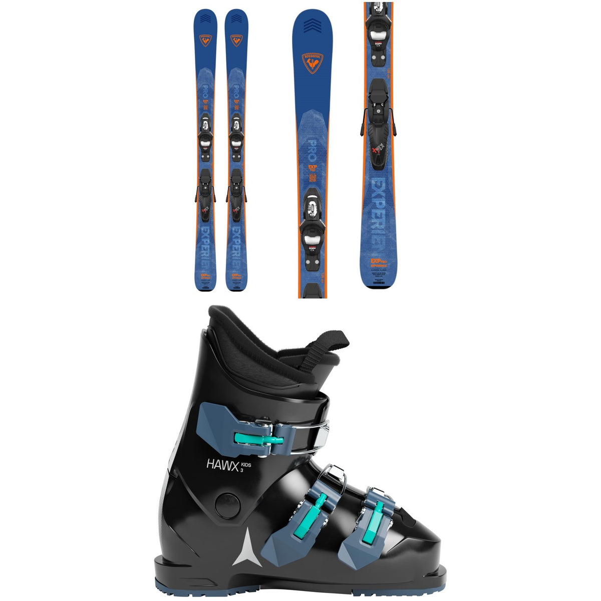 Rossignol Experience Pro Skis + Kid X 4 GW Bindings + Atomic Hawx Kids 3 Ski Boots - Kids'