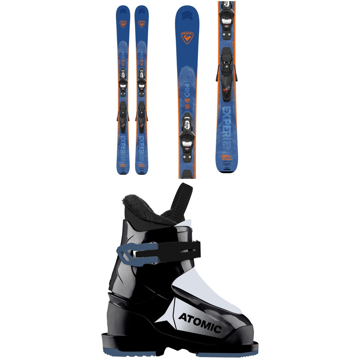 Rossignol Experience Pro Skis + Kid X 4 GW Bindings + Atomic Hawx Kids 1 Ski Boots - Kids'