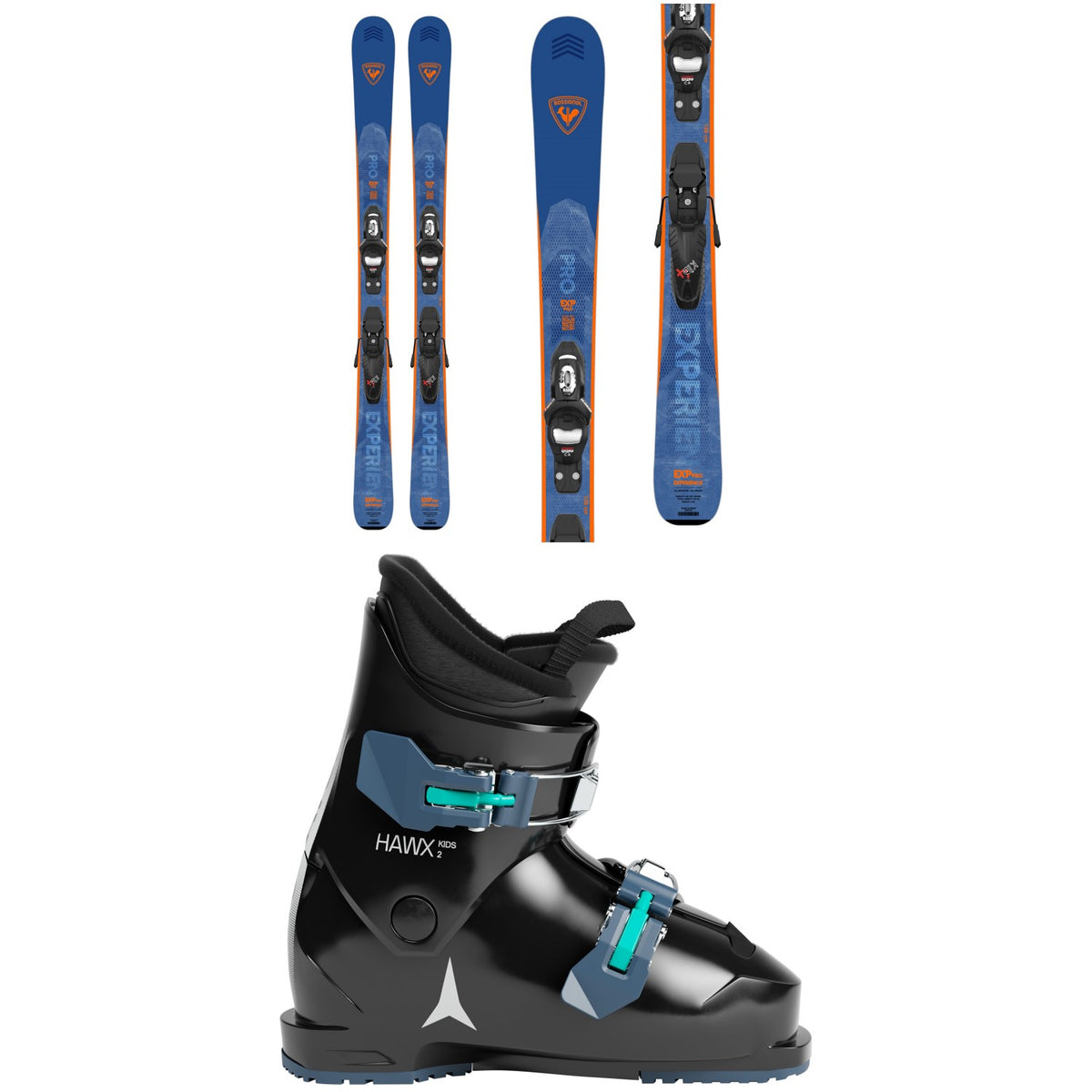 Rossignol Experience Pro Skis + Kid X 4 GW Bindings + Atomic Hawx Kids 2 Ski Boots - Kids'