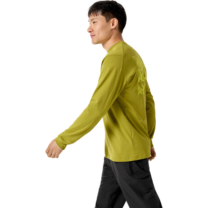 Arc'teryx Kragg SuperLight Cotton Bird Tile Long-Sleeve T-Shirt - Men's Olive Moss/Euphoria
