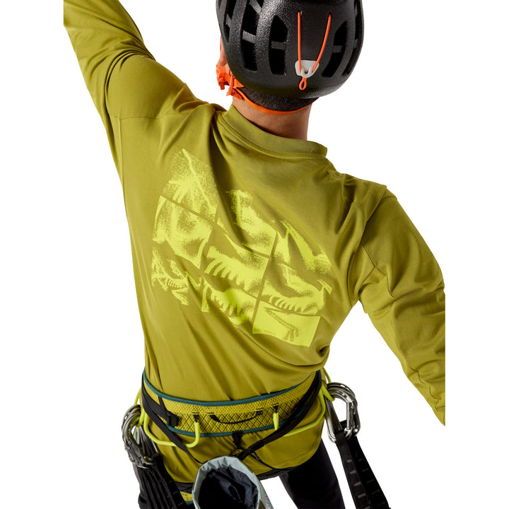 Arc'teryx Kragg SuperLight Cotton Bird Tile Long-Sleeve T-Shirt - Men's Olive Moss/Euphoria