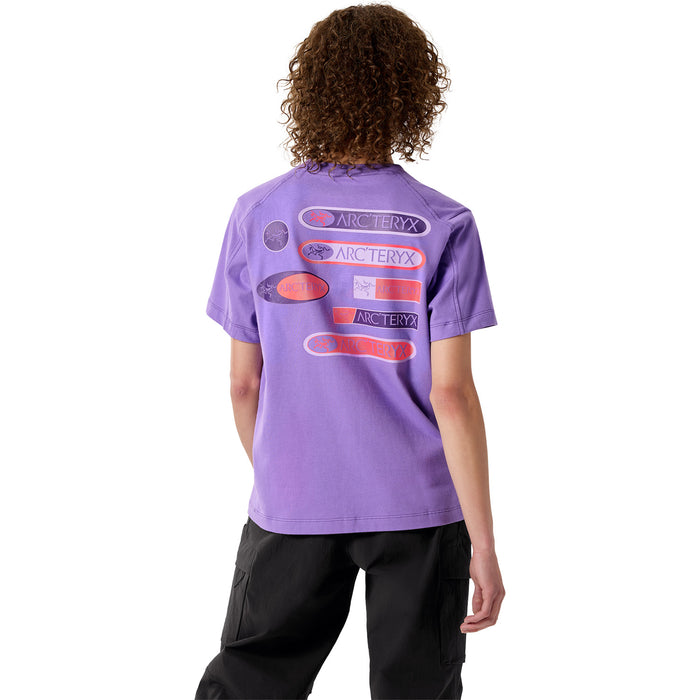 Arc'teryx Kragg Cotton Sticker Crew Short-Sleeve T-Shirt - Women's Aster/Sour Cherry