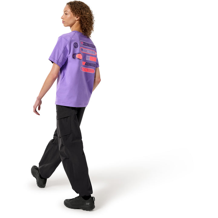 Arc'teryx Kragg Cotton Sticker Crew Short-Sleeve T-Shirt - Women's Aster/Sour Cherry